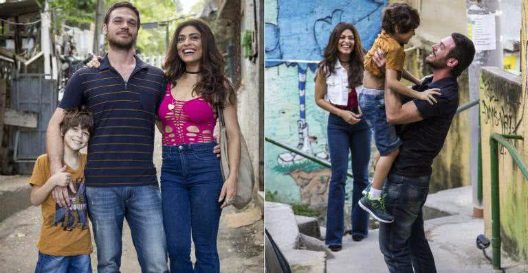 Bibi (Juliana Paes) sobe com Dedé (joão Bravo), Rubinho (Emilio Dantas) - Globo/Marilia Cabral