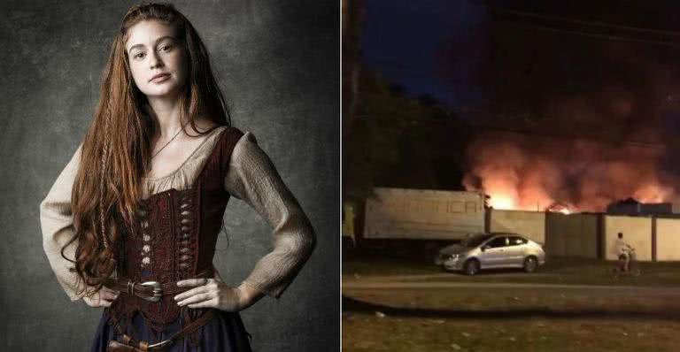 Galpão da novela 'Deus Salve o Rei' sofre incêndio - Globo/Cesar Alves