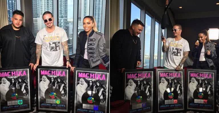 Anitta ganha disco de platina com a música 'Machika' - Reprodução Instagram