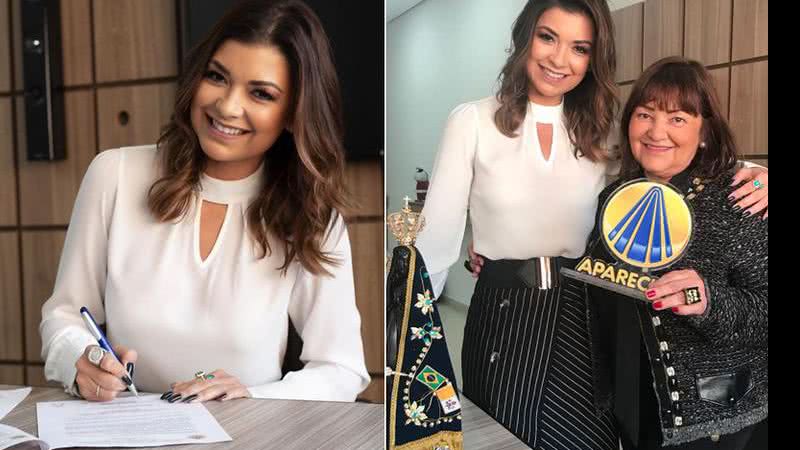 Amanda Françoso assina contrato com a TV Aparecida - Divulgação/ TV Aparecida