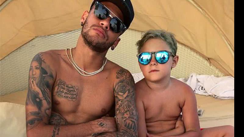 Neymar e Davi Lucca - Reprodução/Instagram