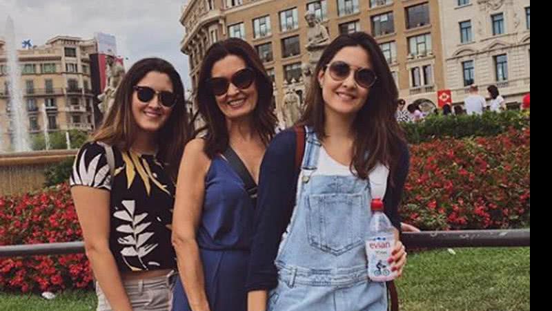 Fátima Bernardes curte as férias com as filhas em Barcelona - Reprodução / Instagram