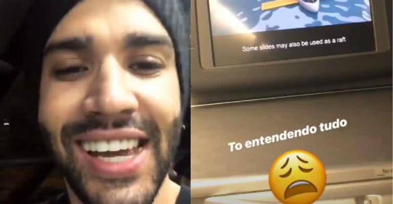 Gusttavo Lima se enrola no inglês e responde passageiro em espanhol - Reprodução Instagram