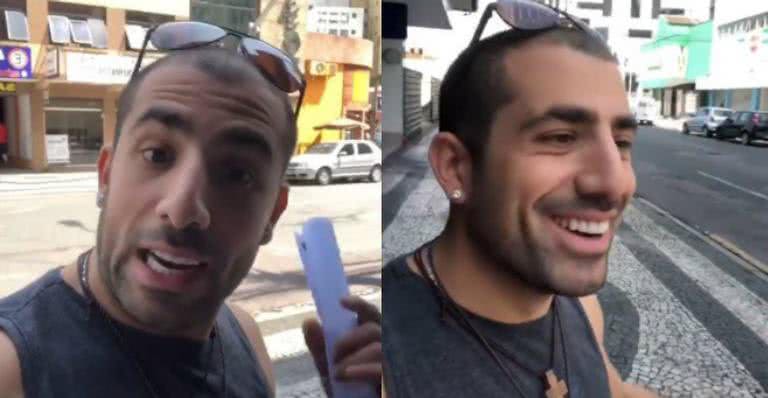 Kaysar Dadour se diverte com a chegada da família e se perde do pai na cidade - Reprodução Instagram