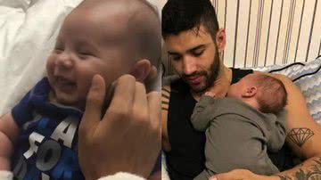 Gusttavo Lima se derrete por caçula, Samuel, completando segundo mês de vida - Reprodução Instagram