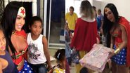 Gracyanne Barbosa se veste de 'Mulher Maravilha' e presenteia crianças carentes - Reprodução Instagram