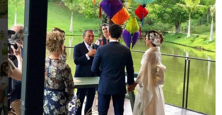 Mauricio de Souza no casamento da filha, Marina - Reprodução/Instagram