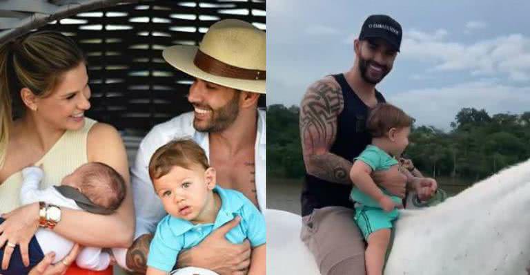 Gusttavo Lima leva Gabriel para passeio a cavalo e encanta Andressa Suita - Reprodução Instagram