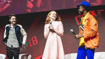 Noah Schnapp, Sadie Sink e Caleb McLaughlin - CCXP/ I Hate Flash