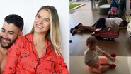 Andressa Suita flagra Gusttavo Lima dormindo no chão: "Será que está cansado?" - Reprodução / Instagram