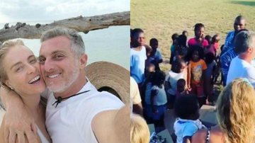 De férias pela África, Luciano Huck e Angélica doam presente para crianças locais - Reprodução Instagram