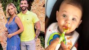 De volta das férias, Gusttavo Lima se diverte ao dar papinha para o caçula - Reprodução Instagram