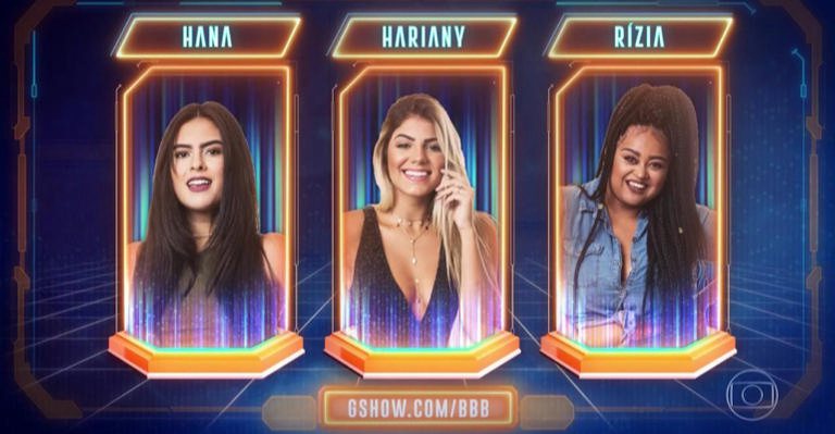 Hana, Hariany e Rizia disputam a permanência no programa - Reprodução da TV