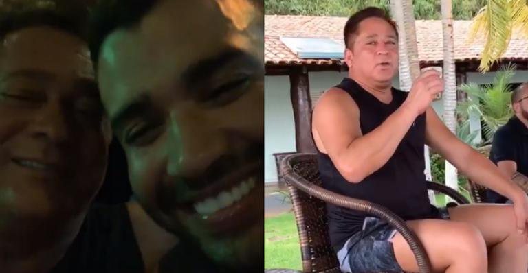 Longe de Andressa Suita, Gusttavo Lima e Leonardo cantam e se divertem muito - Reprodução / Instagram