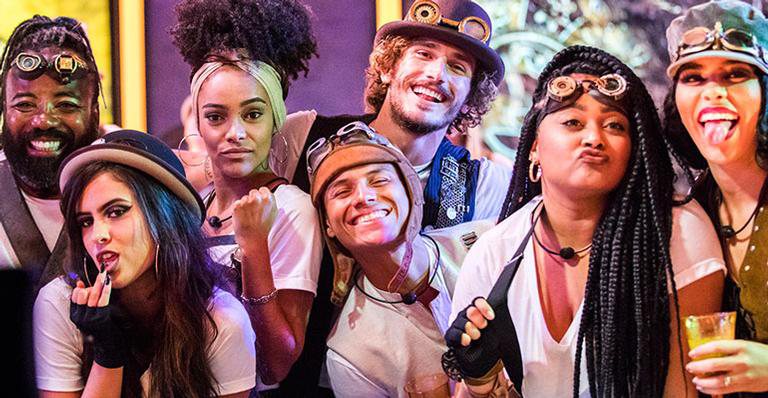 Rodrigo, Hana, Alan, Gabi, Rízia, Danrley e Elana - Globo