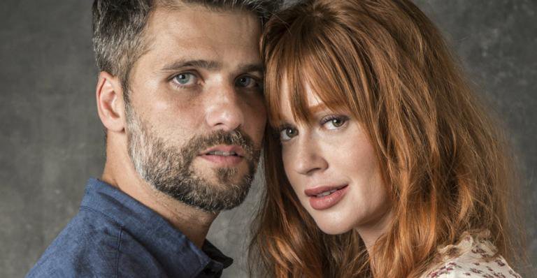 Bruno Gagliasso e Marina Ruy Barbosa em 'O Sétimo Guardião' - Divulgação/Globo/João Cotta