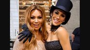 Mel Franckowiak e Solange Almeida se tornam amigas nos bastidores do Faustão - Reprodução