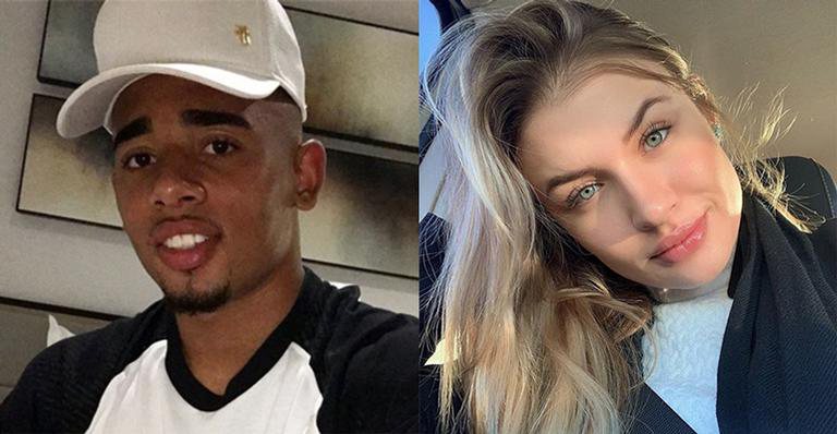 Gabriel Jesus e Julia Schiavi - Reprodução / Instagram