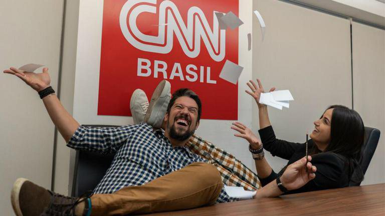 Phelipe Siani e Mari Palma na CNN Brasil - Reprodução/Twitter