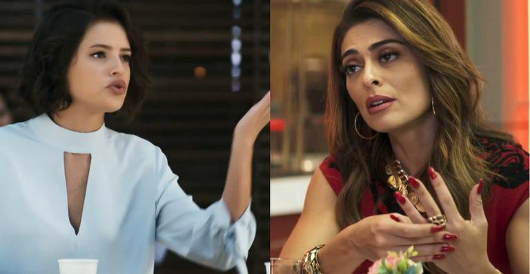 Agatha Moreira como Josiane e Juliana Paes como Maria da Paz em 'A Dona do Pedaço' - Reprodução/TV Globo