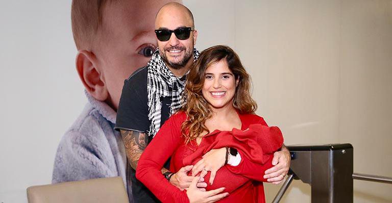 Camilla Camargo com o marido e o filho - Manuela Scarpa / BrazilNews