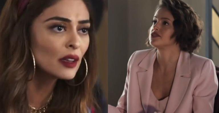 Juliana Paes como Maria da Paz e Agatha Moreira como Josiane em 'A Dona do Pedaço' - Reprodução/TV Globo