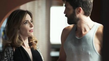 Deborah Evelyn como Lyris e Rafael Queiroz como Rael em 'A Dona do Pedaço' - Reprodução/TV Globo