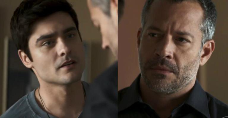 Guilherme Leicam como Leandro e Malvino Salvador como Agno em 'A Dona do Pedaço' - Reprodução/TV Globo