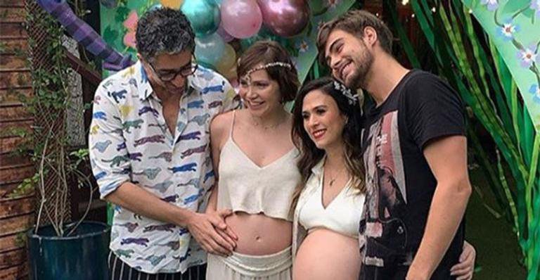 Michel Melamed, Leticia Colin, Tatá Werneck e Rafael Vitti fizeram chá de bebê em conjunto - Instagram