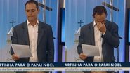 Apresentador se emociona ao vivo com cartinha de Natal de criança - Reprodução / TV Anhanguera