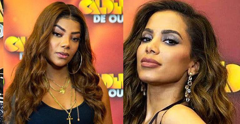 Anitta e Ludmilla se reencontram nos bastidores do Caldeirão - Reprodução/TV Globo