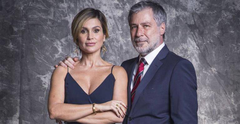 Flávia Alessandra e Leopoldo Pacheco se divertem nos bastidores da nova novela das 19h - Divulgação/TV Globo