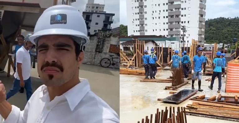 Caio Castro visita empreendimentos imobiliários - Reprodução