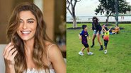 Mamãe coruja! Juliana Paes cai na risada com os filhos em viagem - Arquivo Pessoal