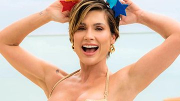 Flávia Alessandra curte carnaval com biquíni fio-dental - Reprodução/Instagram