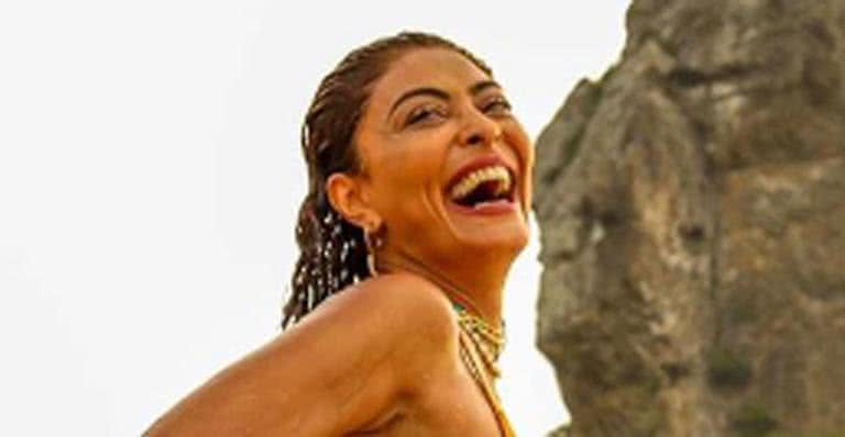 Juliana Paes puxa o biquíni fio-dental e exibe bumbum exuberante em Noronha - Reprodução