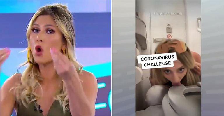 Lívia Andrade se revolta após famosa desafiar pessoas a lamberem privada - SBT