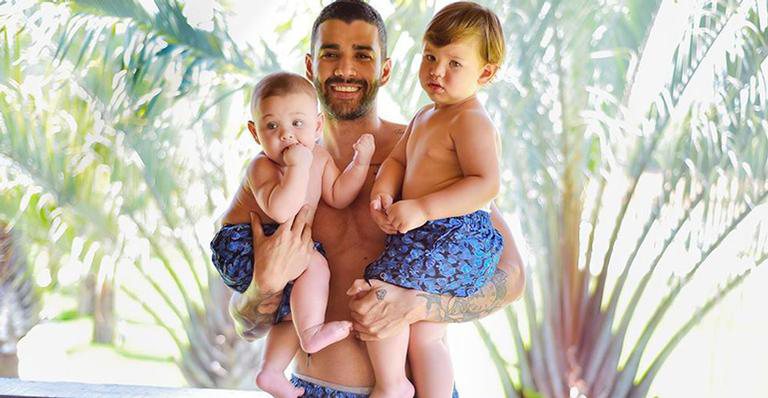 Gusttavo Lima oferece jiló ao filho caçula e reação engraçada diverte a web: ''Come, filho'' - Reprodução/Instagram