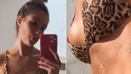 Aline Gotschalg posa após treino e exibe corpo sequinho com biquíni de oncinha - Reprodução