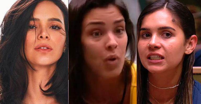 Bruna Marquezine se irrita com gritaria de Ivy e Gizelly no BBB20 - Reprodução/TV Globo e Reprodução/Instagram