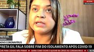 Preta Gil desabafa em telejornal após luta contra o coronavírus - Reprodução