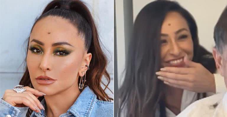 Em quarentena, Sabrina Sato se aventura e corta o cabelo do pai - Instagram