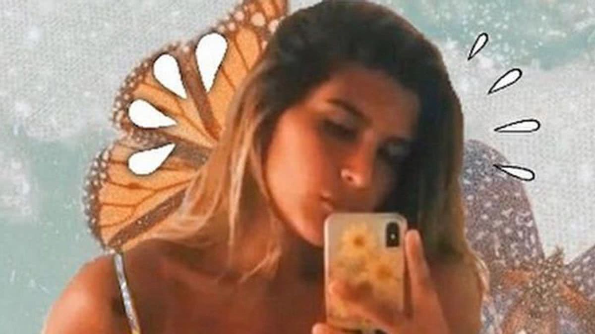 Nua? Filha de Flávia Alessandra posa com biquíni imaginário e deixa fãs  confusos