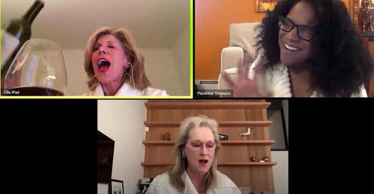 Só de roupão, Meryl Streep, Christine Baranski e Audra McDonald gravam vídeo icônico - Reprodução