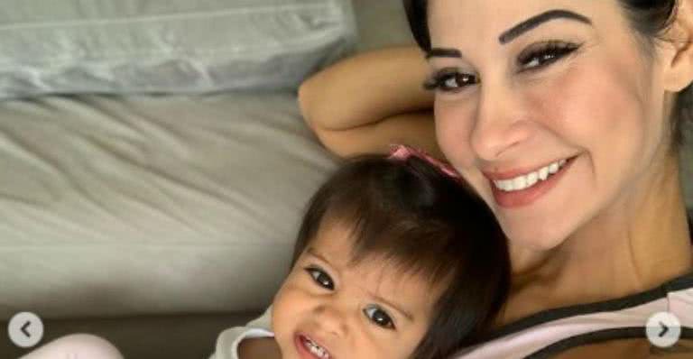 Mayra Cardi encanta ao surgir fazendo caras e bocas com a filha: “Não aguento” - Reprodução/Instagram