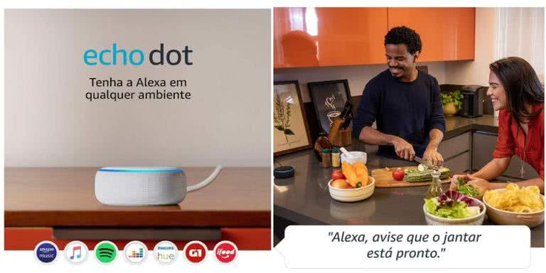 Conheça o Echo Dot o dispositivo inteligente que irá mudar sua rotina - Reprodução/Amazon