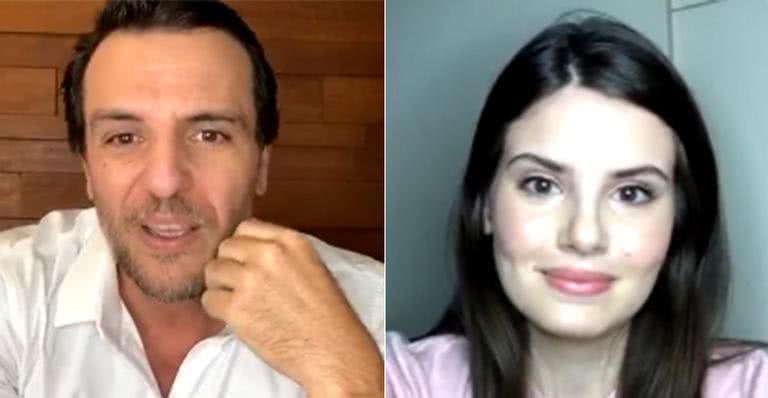 Rodrigo Lombardi entrevista Camila Queiroz na TV - Reprodução