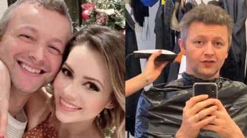 Sandy se arrisca como cabeleireira de Lucas Lima e diverte web com resultado - Arquivo Pessoal