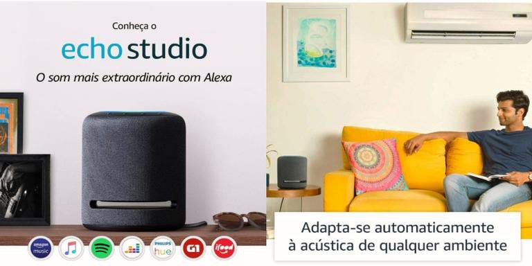 Confira o novo Echo Studio com som extraordinário - Reprodução/Amazon