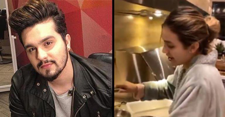 Luan Santana convida amigos para sua cozinha e choca fãs - Reprodução